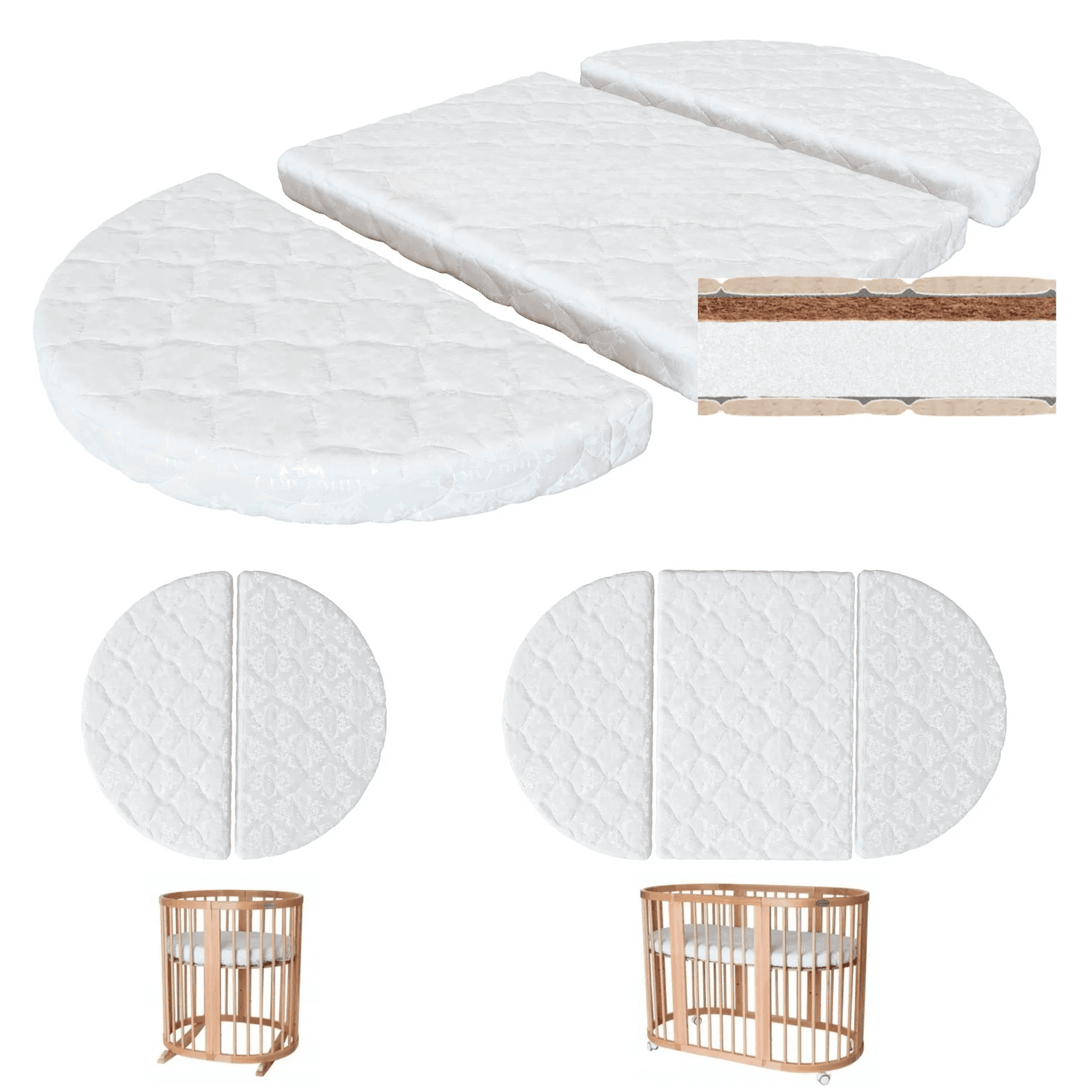 Матрац-трансформер IngVart Smart bed Round 72х72/120см 721525 Матрац-трансформер IngVart Smart bed Round 72х72/120см 721525