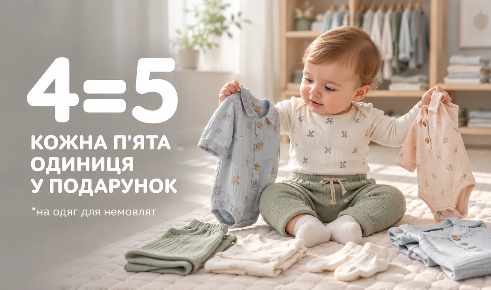 4=5 на одежду для новорожденных