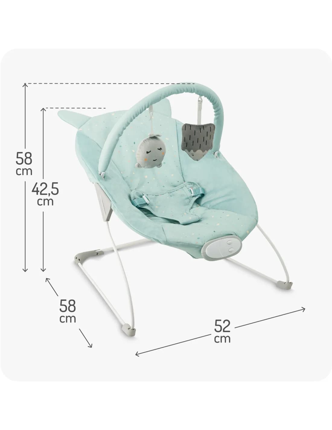 Шезлонг-качалка MoMi GLOSSY Blue BULE00043 фото 3 Шезлонг-качалка MoMi GLOSSY Blue BULE00043 фото 3