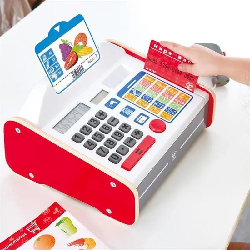 Набор деревянный Hape Кассовый аппарат E3184 фото 9 Набор деревянный Hape Кассовый аппарат E3184 фото 9