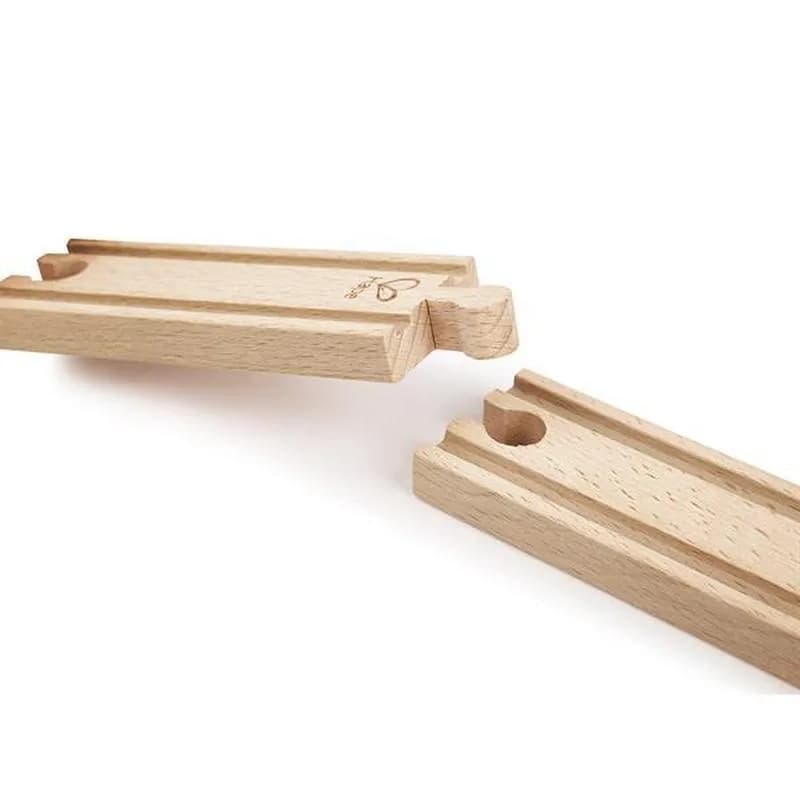 Набор для железной дороги Hape Короткие прямые рейки 4 шт. E3778 фото 2 Набор для железной дороги Hape Короткие прямые рейки 4 шт. E3778 фото 2