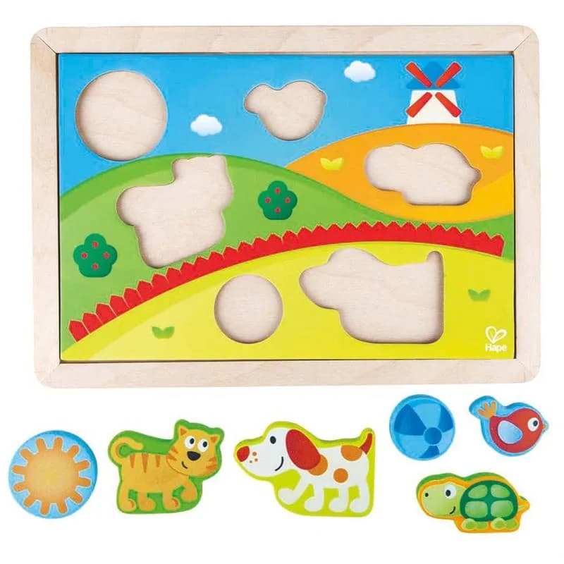 Рамка-вкладиш Hape Долина 3 в 1 E1601 фото 2 Рамка-вкладиш Hape Долина 3 в 1 E1601 фото 2