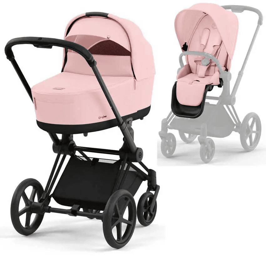 Коляска универсальная 2в1 Cybex Priam 4.0 Peach Pink/Matt Black 523000829/2 Коляска универсальная 2в1 Cybex Priam 4.0 Peach Pink/Matt Black 523000829/2