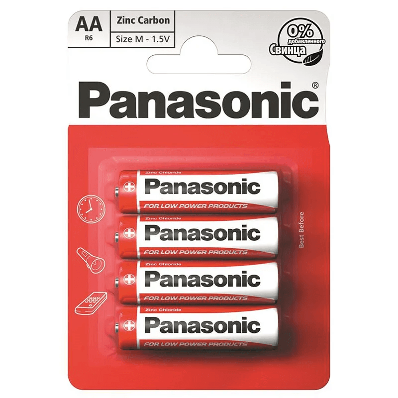 Батарейка Panasonic Red Zinc AA R6REL/4BPR Батарейка Panasonic Red Zinc AA R6REL/4BPR