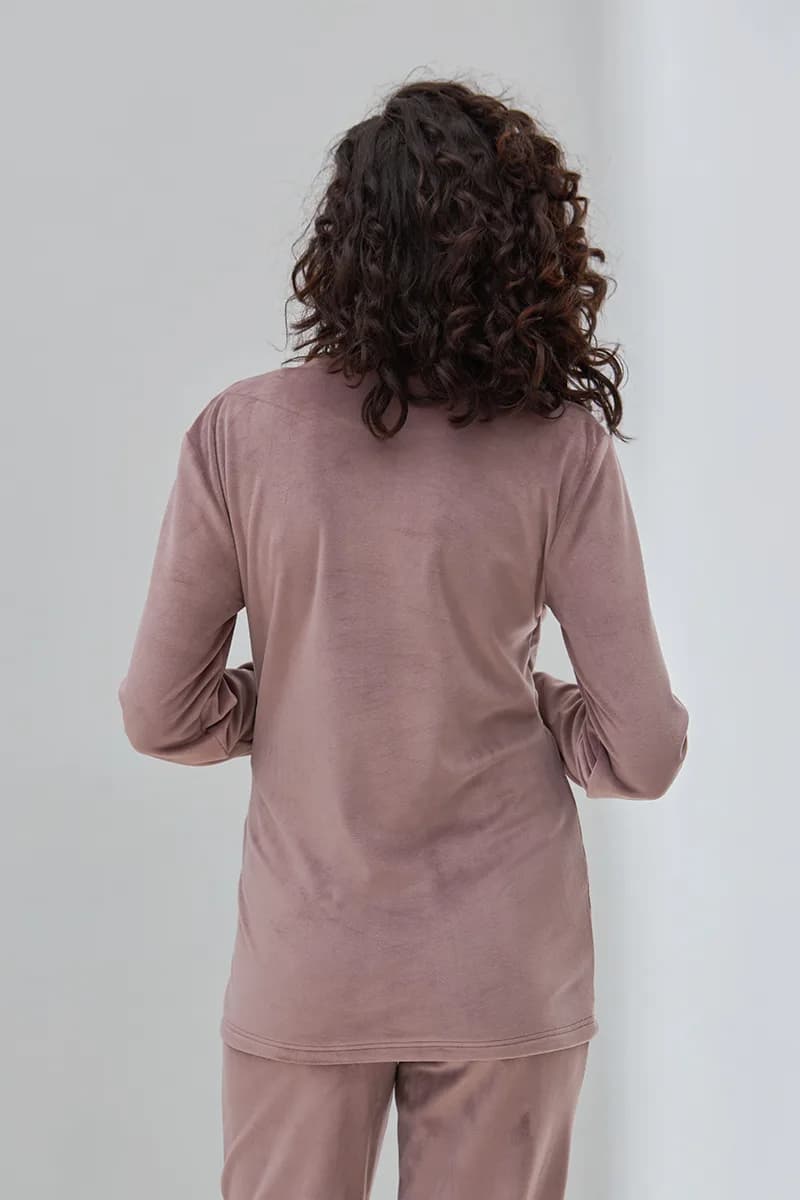 Пижама для беременных и кормления (свитшот дл.рук+штаны) S-XL Юла мама HYGGE NW-5.13.1 -сиреневый фото 10 Пижама для беременных и кормления (свитшот дл.рук+штаны) S-XL Юла мама HYGGE NW-5.13.1 -сиреневый фото 10