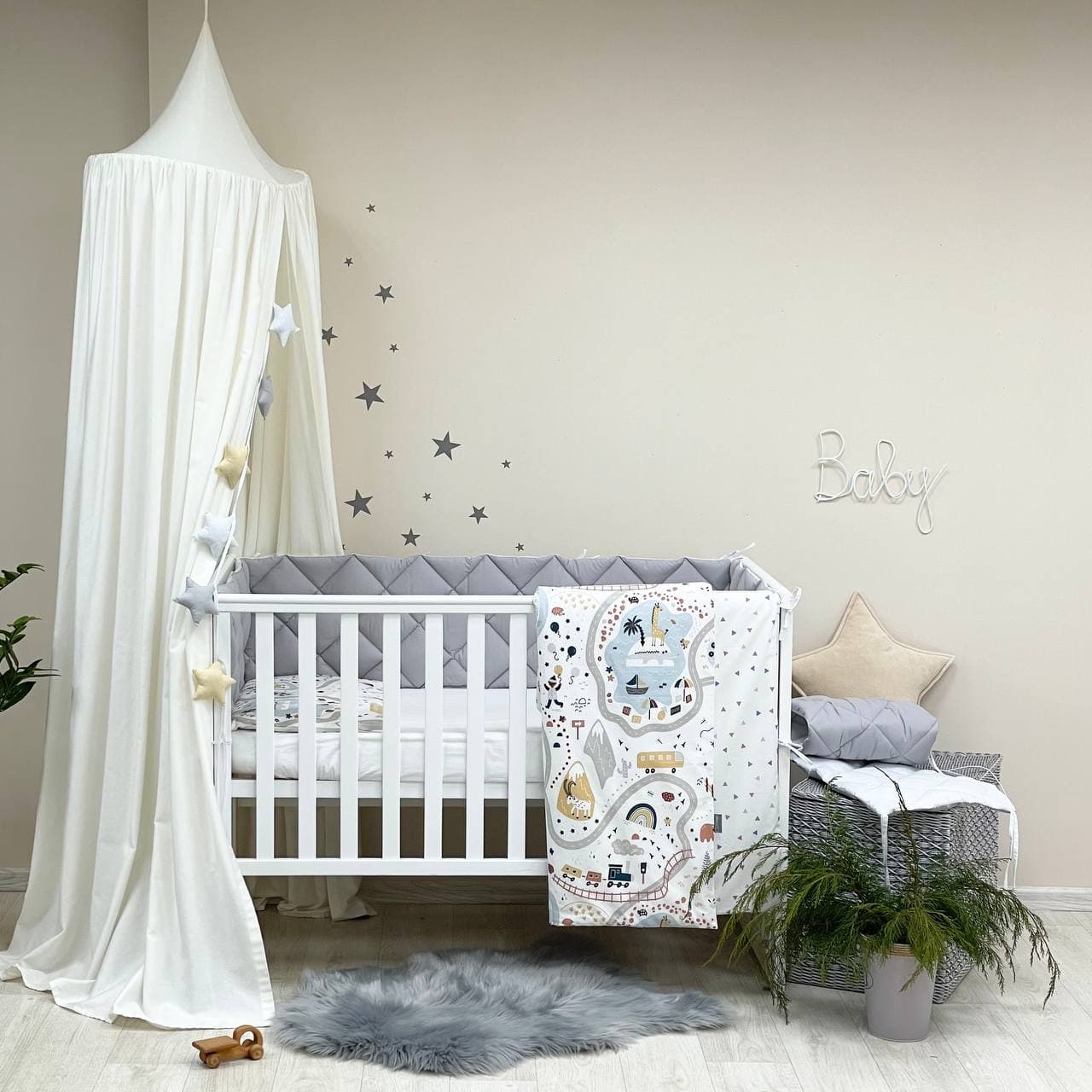 Постельный комплект Маленькая Соня Baby Mix Железная дорога 6ед 0291176 терракот Постельный комплект Маленькая Соня Baby Mix Железная дорога 6ед 0291176 терракот