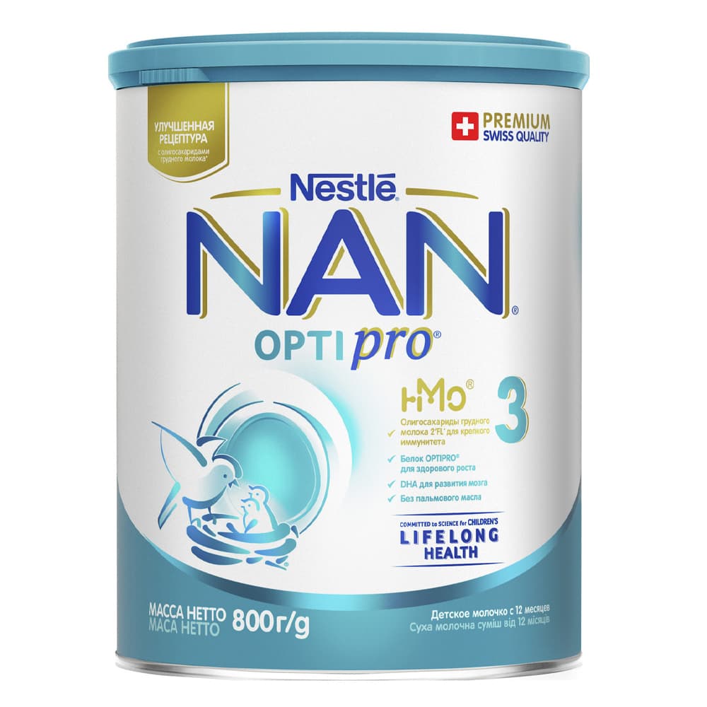 Суміш Nestle Nan-3 Optipro 800г 1000020 Суміш Nestle Nan-3 Optipro 800г 1000020