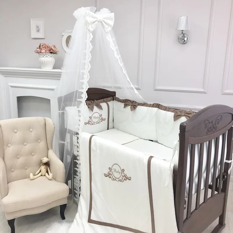 Постільний комплект Маленька Соня Belissimo 6од 025501 Chocolate фото 3 Постільний комплект Маленька Соня Belissimo 6од 025501 Chocolate фото 3