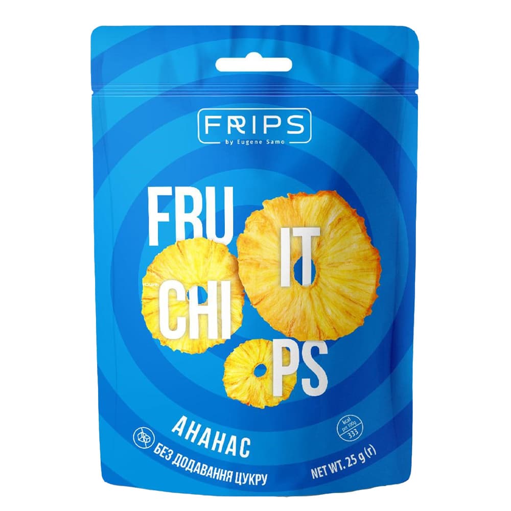 Чипсы фруктовые из ананаса Frips 25г 165003 Чипсы фруктовые из ананаса Frips 25г 165003