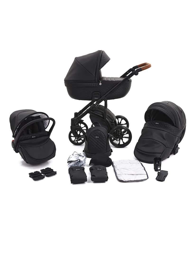 Коляска универсальная 3в1 Kidex K-Style Pure black Handle black KDXS03 фото 2 Коляска универсальная 3в1 Kidex K-Style Pure black Handle black KDXS03 фото 2