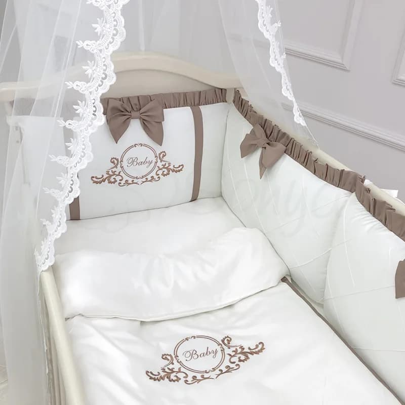 Постільний комплект Маленька Соня Belissimo 7од 015501 Chocolate фото 3 Постільний комплект Маленька Соня Belissimo 7од 015501 Chocolate фото 3