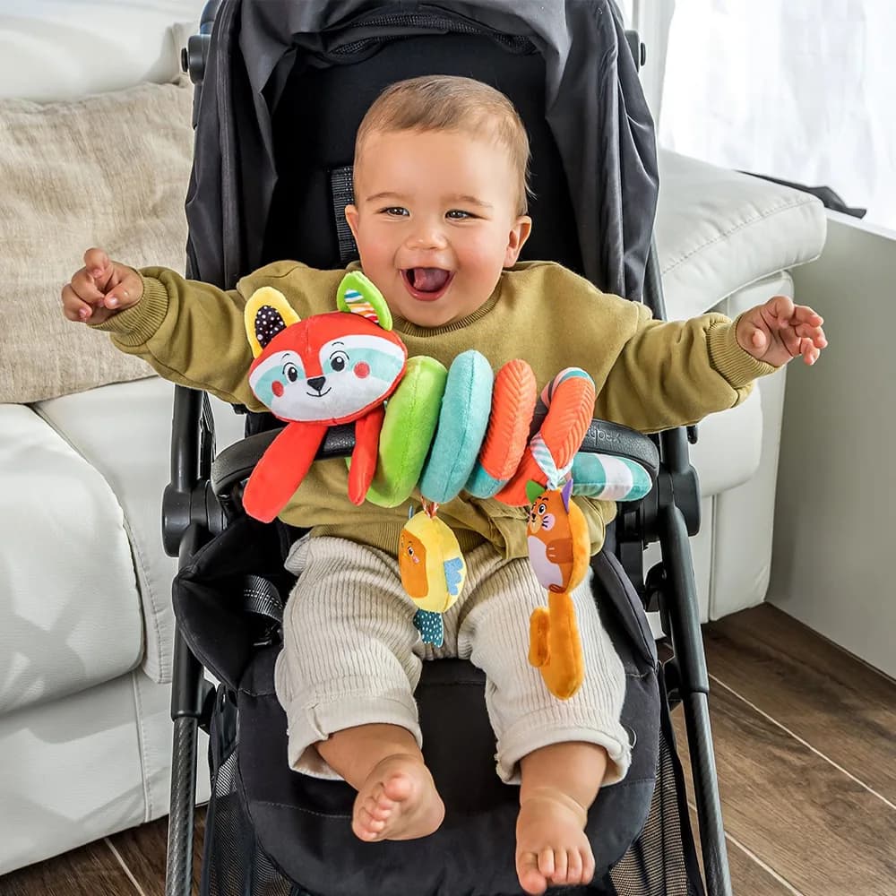 Игрушка на коляску Clementoni Soft Spiral Happy Animals 17799 фото 4 Игрушка на коляску Clementoni Soft Spiral Happy Animals 17799 фото 4