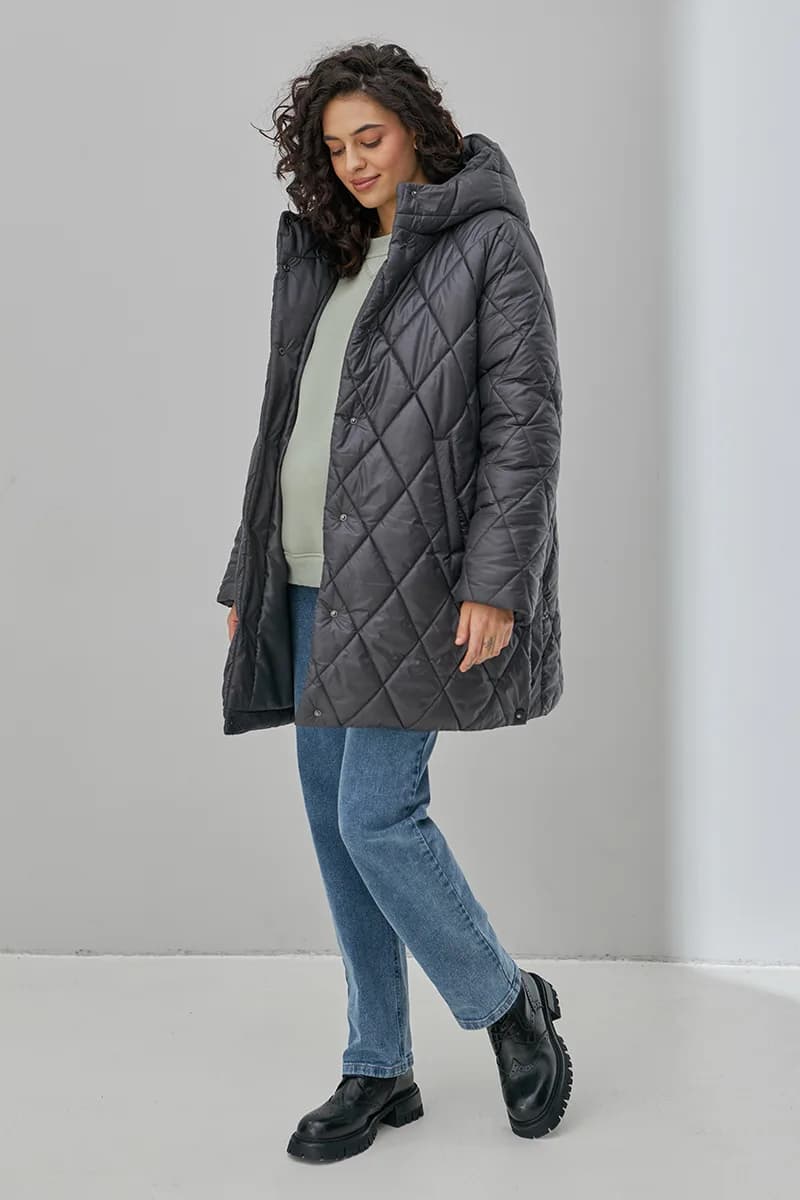 Куртка для вагітних S-XL Юла мама AKARI OW-43.021 -сірий фото 9 Куртка для вагітних S-XL Юла мама AKARI OW-43.021 -сірий фото 9