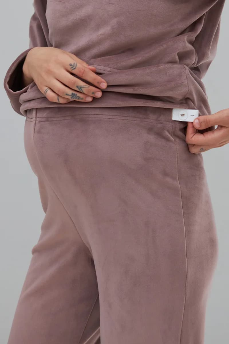 Пижама для беременных и кормления (свитшот дл.рук+штаны) S-XL Юла мама HYGGE NW-5.13.1 -сиреневый фото 13 Пижама для беременных и кормления (свитшот дл.рук+штаны) S-XL Юла мама HYGGE NW-5.13.1 -сиреневый фото 13