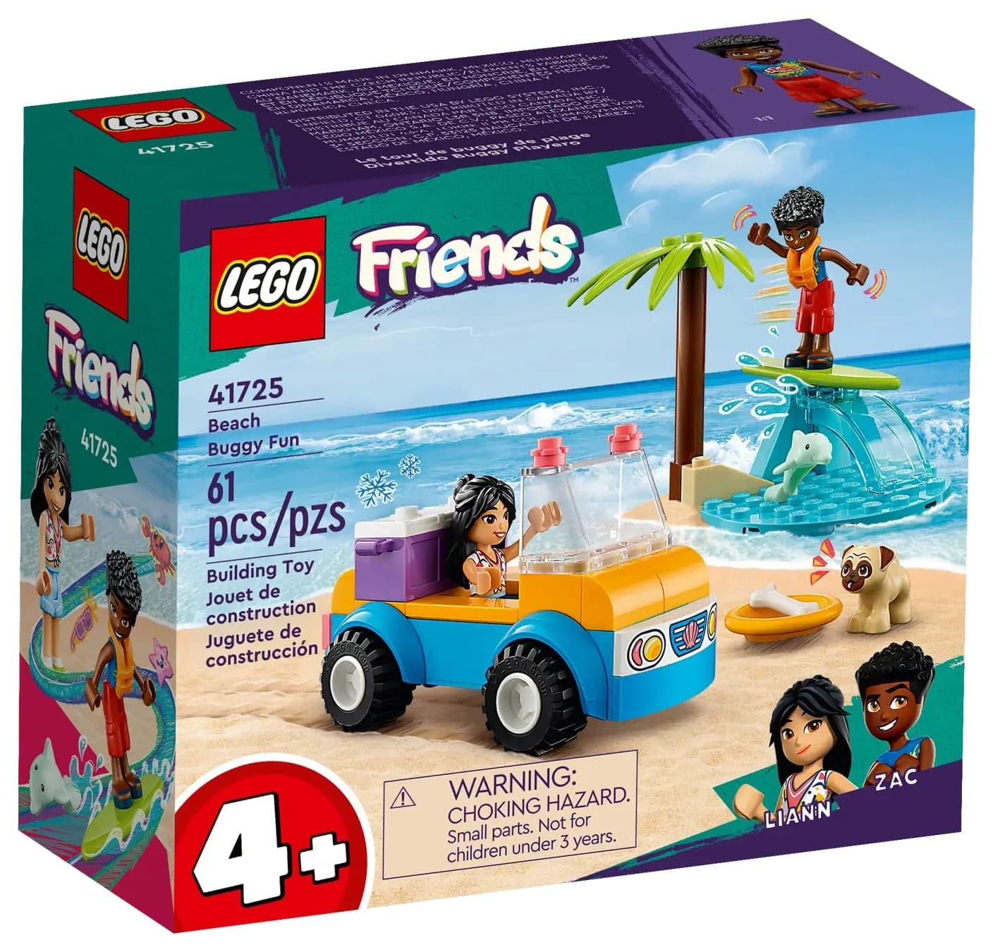 Конструктор LEGO Friends Развлечения на пляжном кабриолете 61дет 41725 Конструктор LEGO Friends Развлечения на пляжном кабриолете 61дет 41725