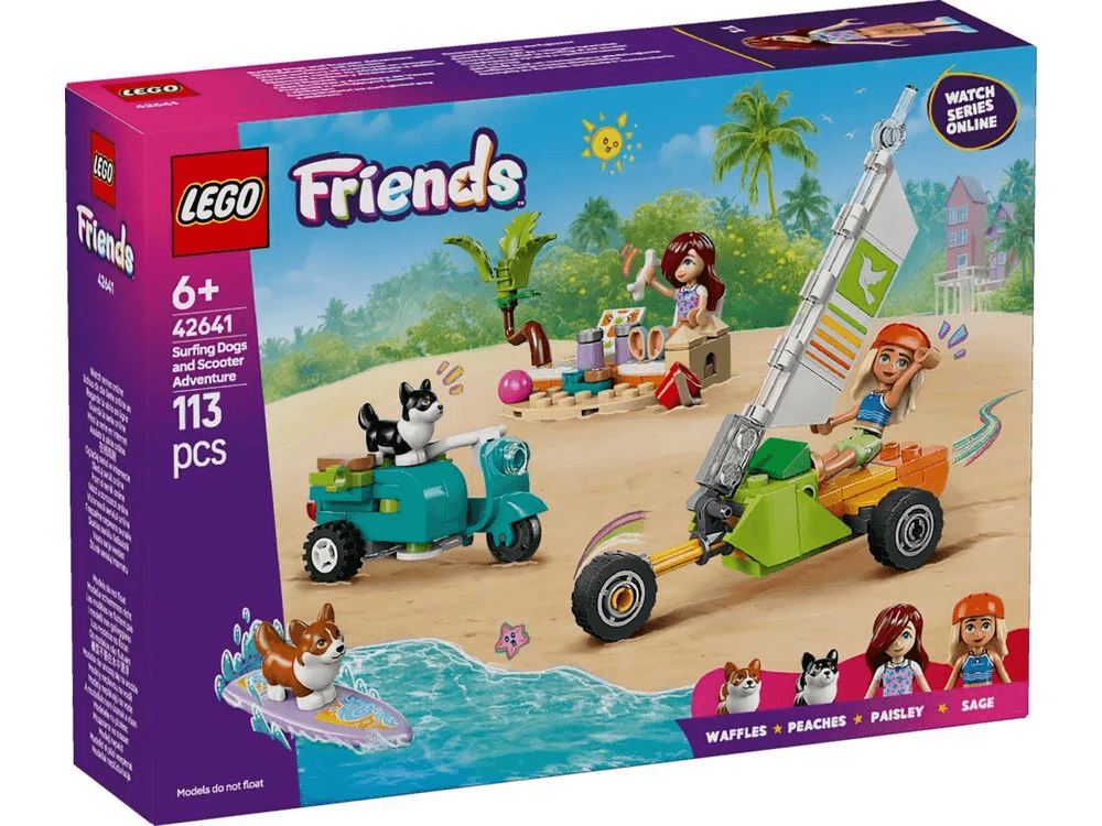 Конструктор Lego Friends Собачі пригоди на серфі та скутері 113дет 42641 Конструктор Lego Friends Собачі пригоди на серфі та скутері 113дет 42641