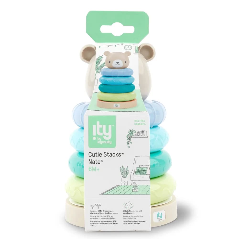 Пирамидка Ingenuity Toys Cutie Stacks Nate 16879 фото 2 Пирамидка Ingenuity Toys Cutie Stacks Nate 16879 фото 2
