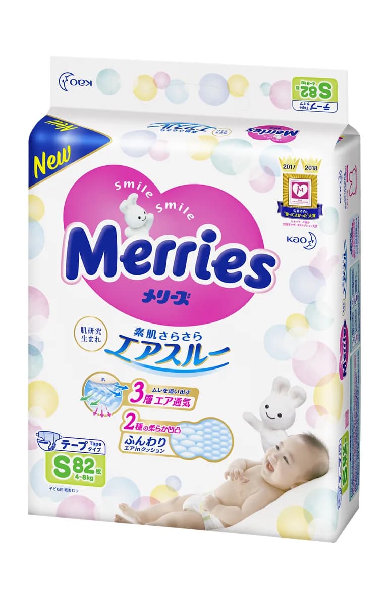 Подгузники Merries S 82шт 563793 фото 2 Подгузники Merries S 82шт 563793 фото 2