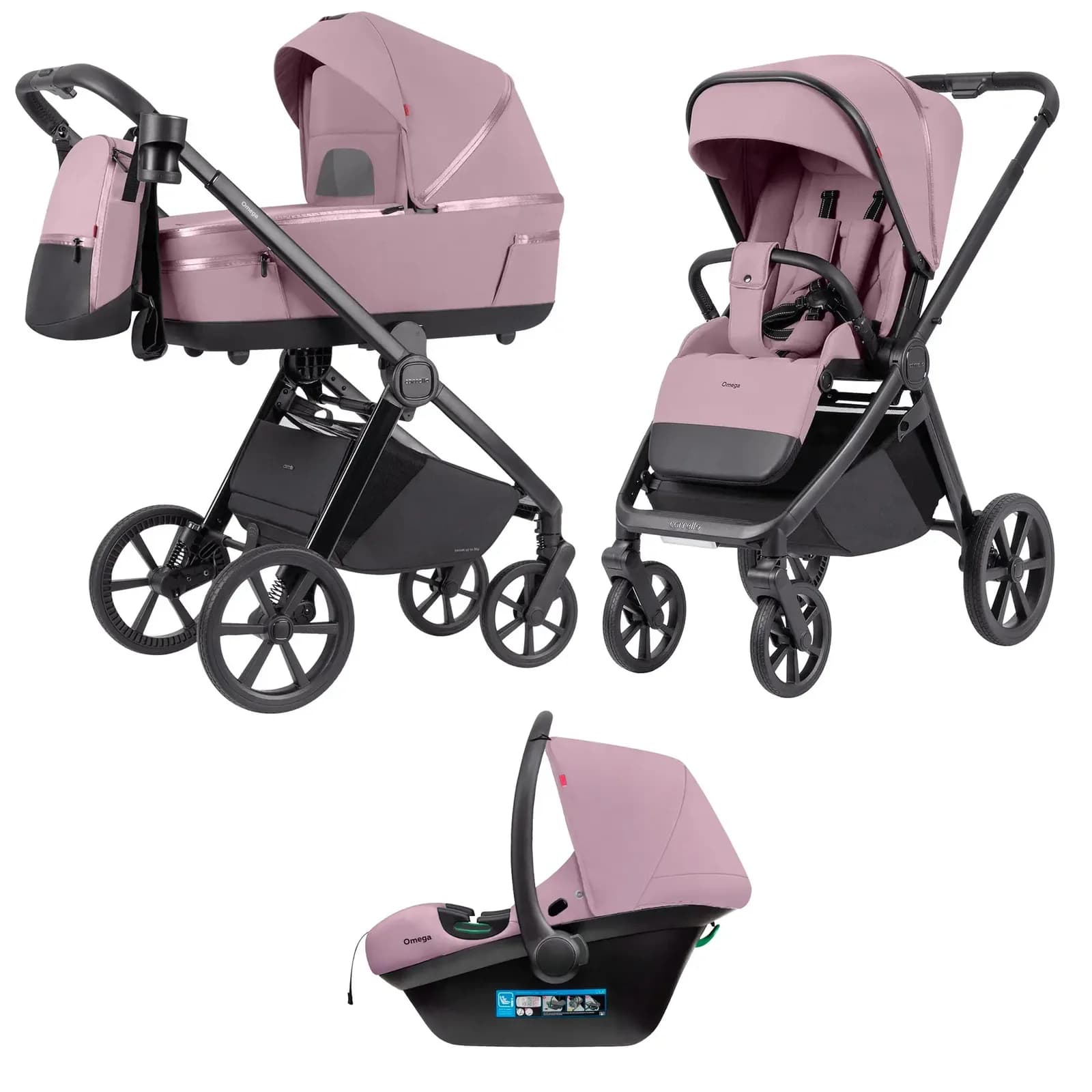 Коляска універсальна 3в1 Carrello Omega+ CRL-6545 Galaxy Pink фото 14 Коляска універсальна 3в1 Carrello Omega+ CRL-6545 Galaxy Pink фото 14