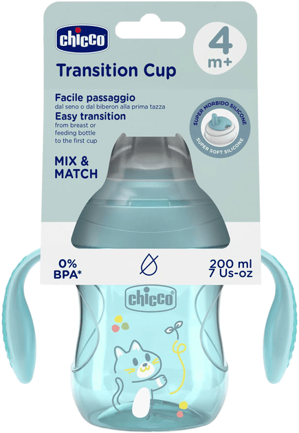 Поїльник непроливайка Chicco Transition Cup 200мл 06911.25 Поїльник непроливайка Chicco Transition Cup 200мл 06911.25