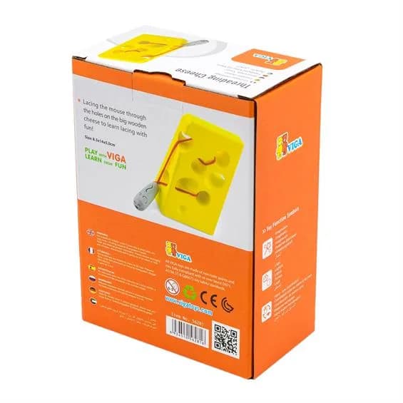 Шнурівка дерев'яна Viga Toys Сир 56281 фото 3 Шнурівка дерев'яна Viga Toys Сир 56281 фото 3