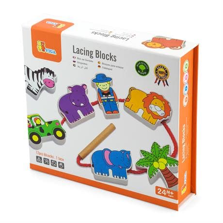 Шнуровка деревянная Viga Toys Зоопарк 59549 Шнуровка деревянная Viga Toys Зоопарк 59549