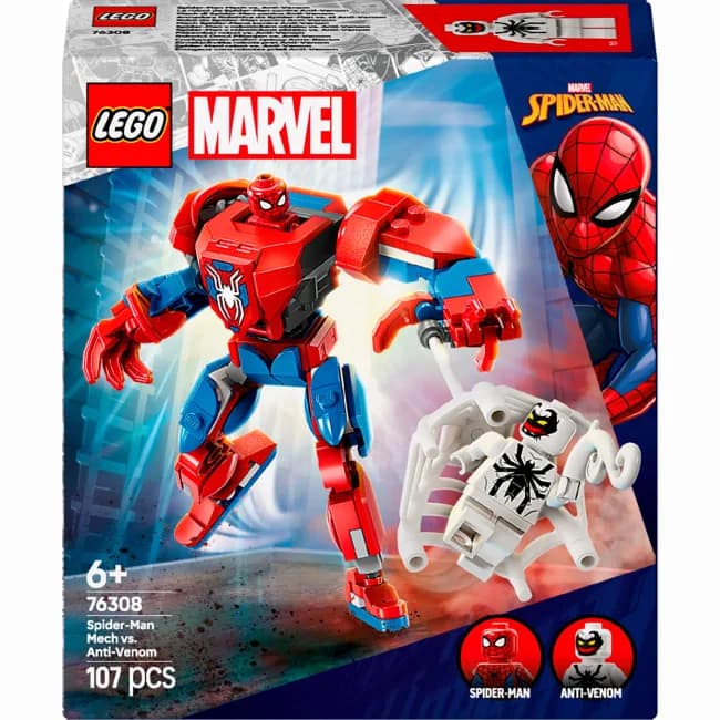 Конструктор Lego Super Heroes Робот Человека Паука против Анти-Венома 107дет 76308 фото 2 Конструктор Lego Super Heroes Робот Человека Паука против Анти-Венома 107дет 76308 фото 2