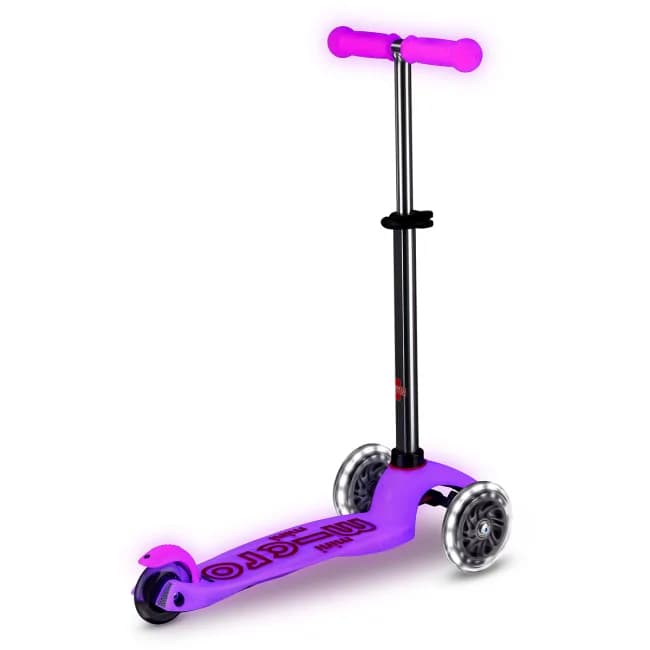 Самокат 3-х колісний Micro Mini Deluxe Glow LED frosty pinkMMD217 фото 2 Самокат 3-х колісний Micro Mini Deluxe Glow LED frosty pinkMMD217 фото 2
