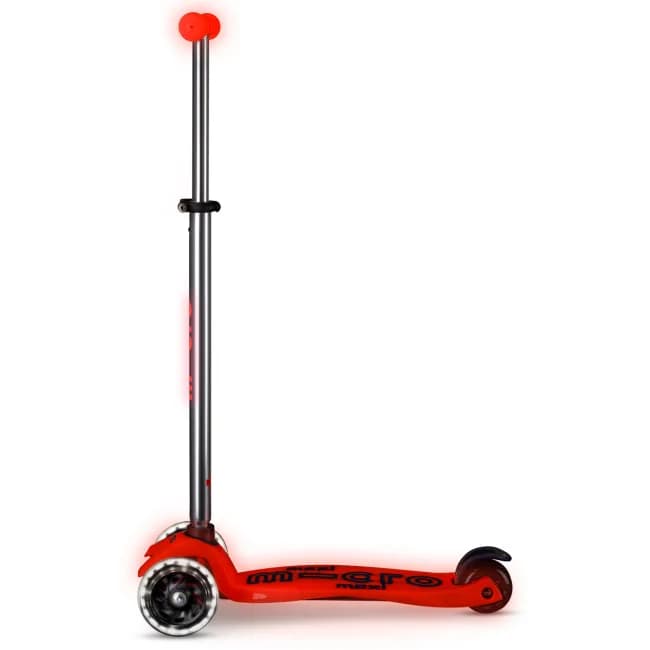 Самокат 3-х колісний Micro Maxi Deluxe Glow LED Red aura MMD368 фото 2 Самокат 3-х колісний Micro Maxi Deluxe Glow LED Red aura MMD368 фото 2