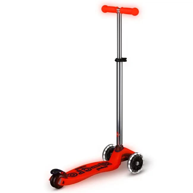 Самокат 3-х колісний Micro Maxi Deluxe Glow LED Red aura MMD368 фото 4 Самокат 3-х колісний Micro Maxi Deluxe Glow LED Red aura MMD368 фото 4