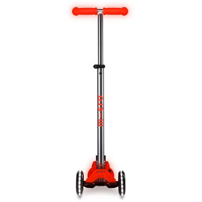 Самокат 3-х колісний Micro Maxi Deluxe Glow LED Red aura MMD368 фото 3 Самокат 3-х колісний Micro Maxi Deluxe Glow LED Red aura MMD368 фото 3