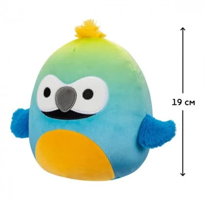 Игрушка мягкая Squishmallows Макао Баптиз 19см SQCR04120 фото 2 Игрушка мягкая Squishmallows Макао Баптиз 19см SQCR04120 фото 2