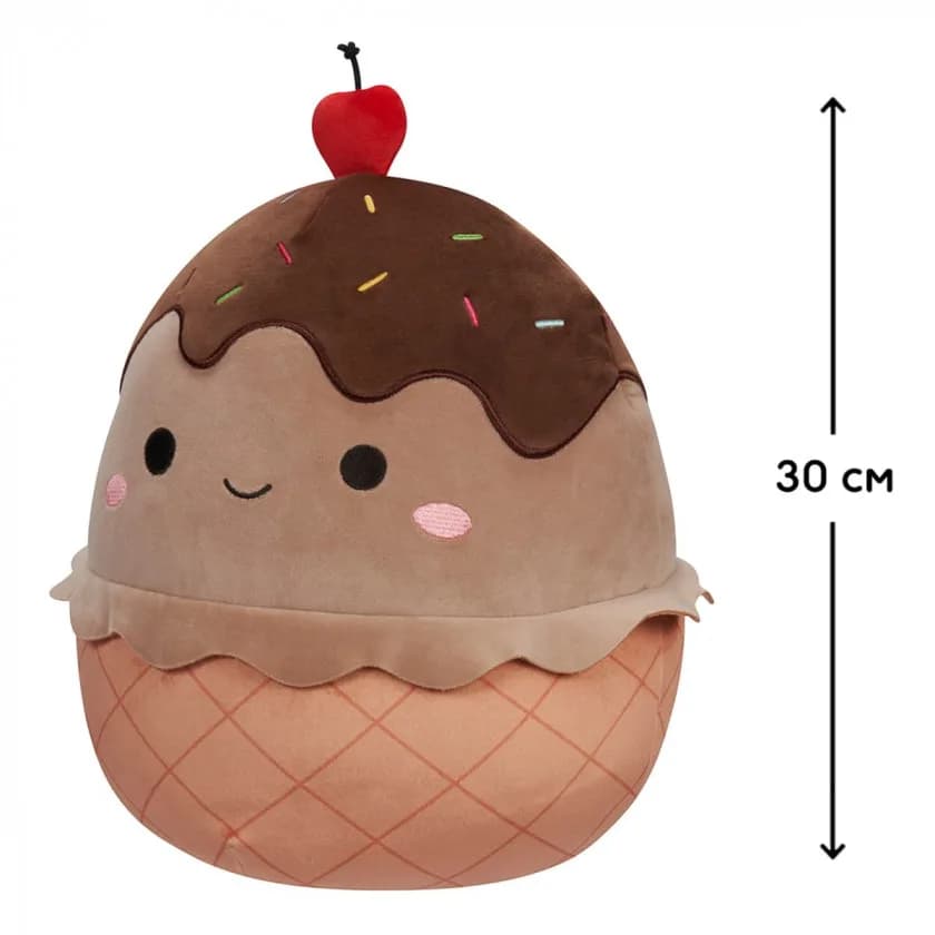 Игрушка мягкая Squishmallows Шоколадное мороженое 30см SQCR04146 фото 2 Игрушка мягкая Squishmallows Шоколадное мороженое 30см SQCR04146 фото 2