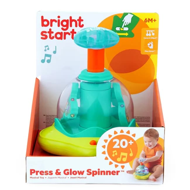 Дзиґа Bright Starts Press & Glow Spinner 10042 фото 2 Дзиґа Bright Starts Press & Glow Spinner 10042 фото 2