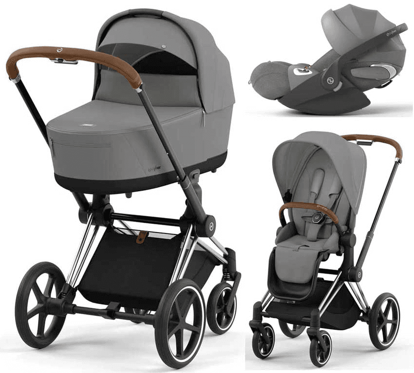 Коляска универсальная 3в1 Cybex Priam 4.0 Mirage Grey/Chrome Brown/Cloud T i-Size 510185409/3 Коляска универсальная 3в1 Cybex Priam 4.0 Mirage Grey/Chrome Brown/Cloud T i-Size 510185409/3