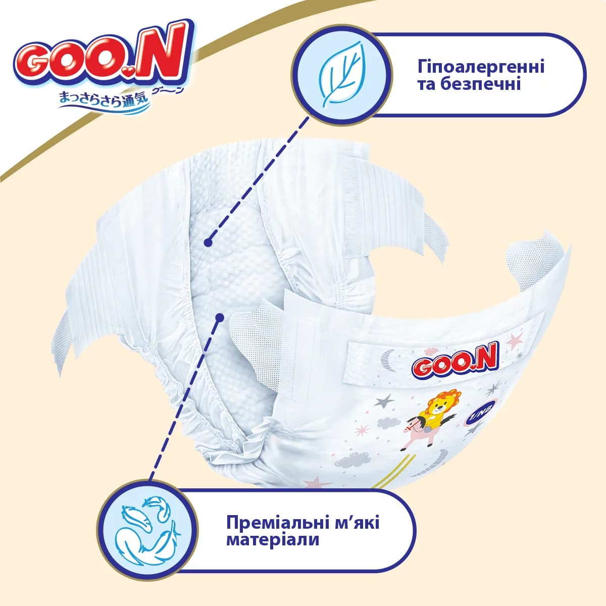Подгузники Goo.N newborn Premium Soft (0-5кг) 72шт 863222 фото 9 Подгузники Goo.N newborn Premium Soft (0-5кг) 72шт 863222 фото 9