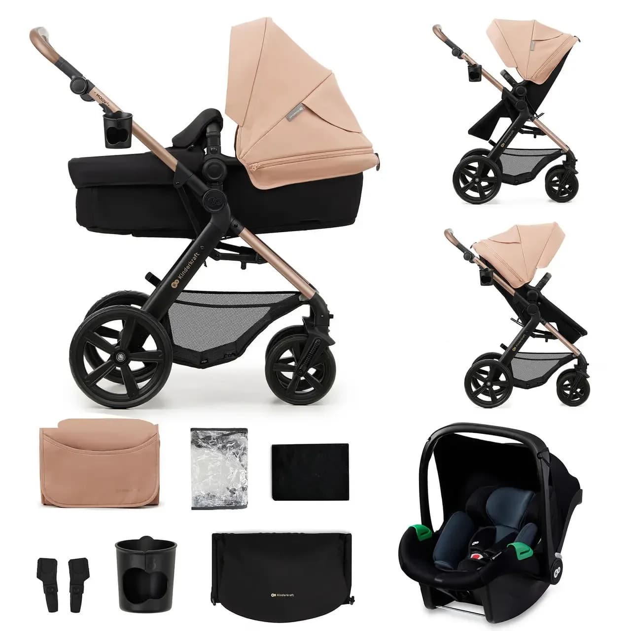 Коляска універсальна 3в1 Kinderkraft Moov 2 KSMOOV02BEGEV00 Sand Beige фото 2 Коляска універсальна 3в1 Kinderkraft Moov 2 KSMOOV02BEGEV00 Sand Beige фото 2