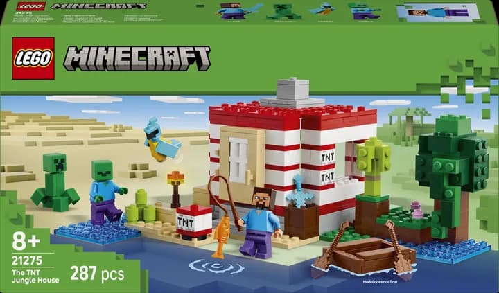 Конструктор Lego Minecraft Будинок з вибухівки в джунглях 287дет 21275 фото 2 Конструктор Lego Minecraft Будинок з вибухівки в джунглях 287дет 21275 фото 2