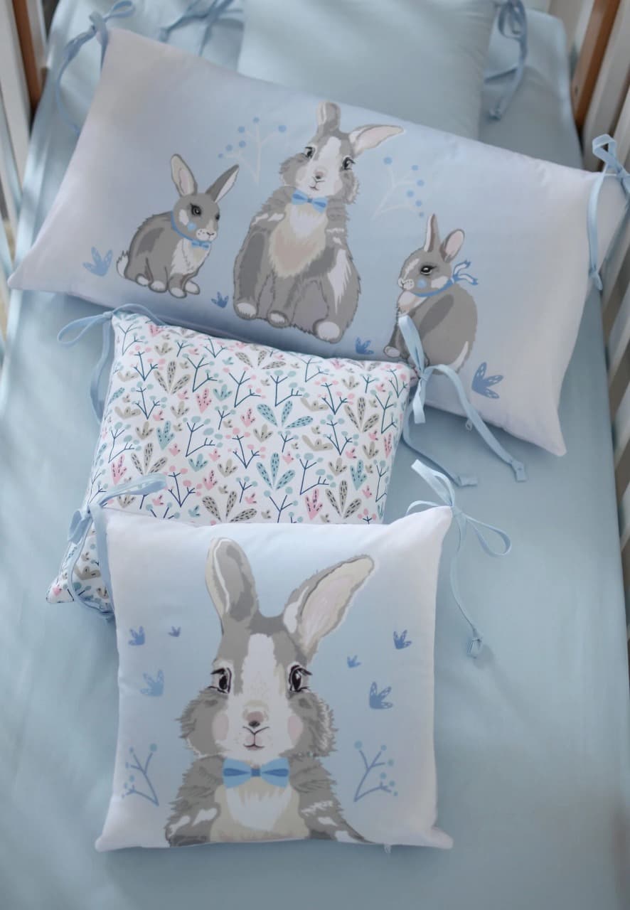 Постільний комплект Верес Summer Bunny blue 6од 217.11 Постільний комплект Верес Summer Bunny blue 6од 217.11