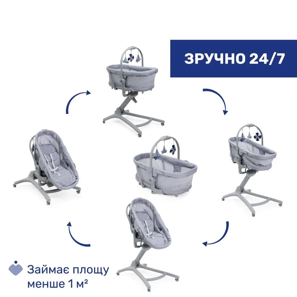 Ліжечко-люлька 5в1 Chicco Baby Hug Pro 87076.40 фото 2 Ліжечко-люлька 5в1 Chicco Baby Hug Pro 87076.40 фото 2