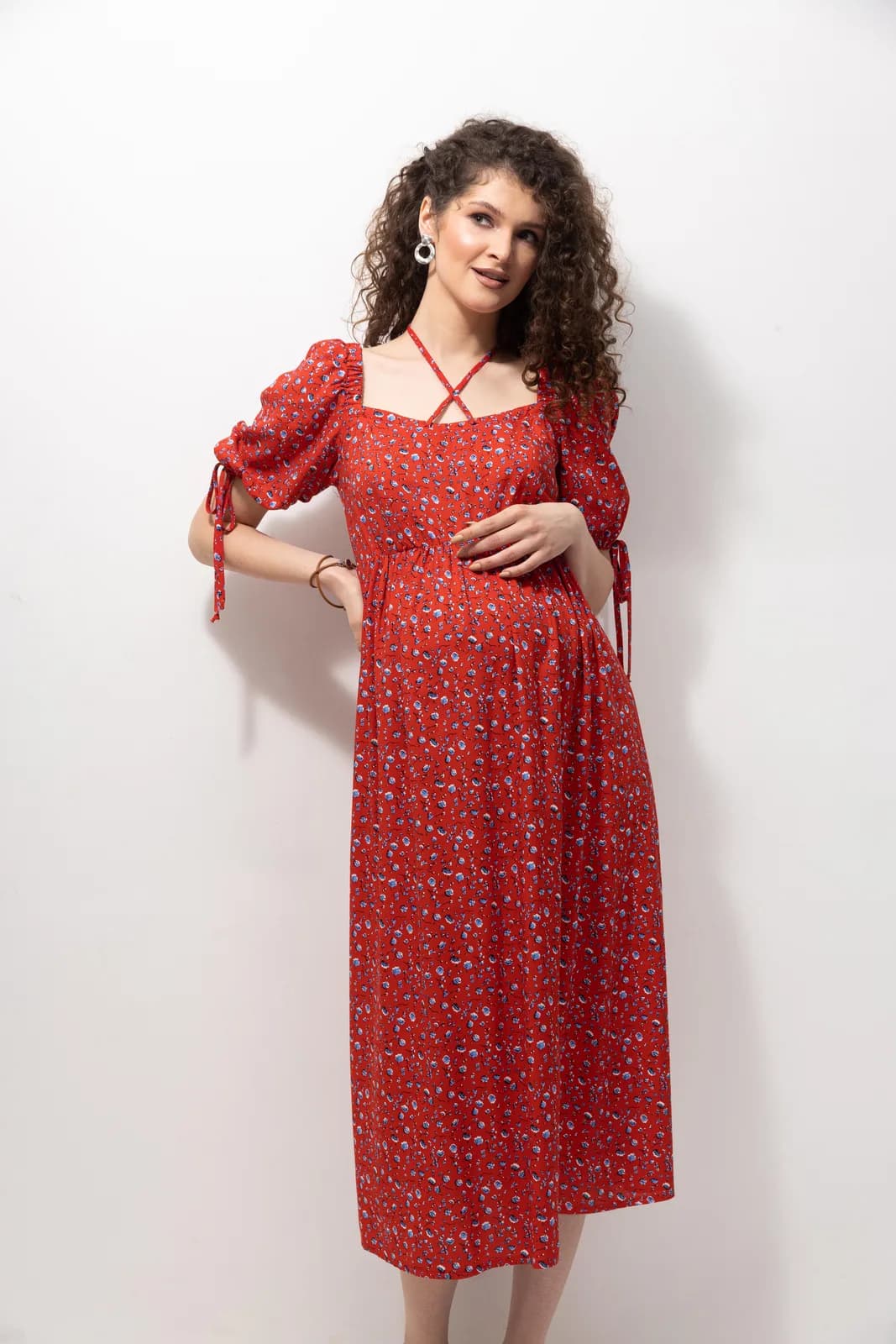 Сукня для вагітних і годування S-XXL Юла мама BRIELLA DR-23.051 -червоний фото 3 Сукня для вагітних і годування S-XXL Юла мама BRIELLA DR-23.051 -червоний фото 3