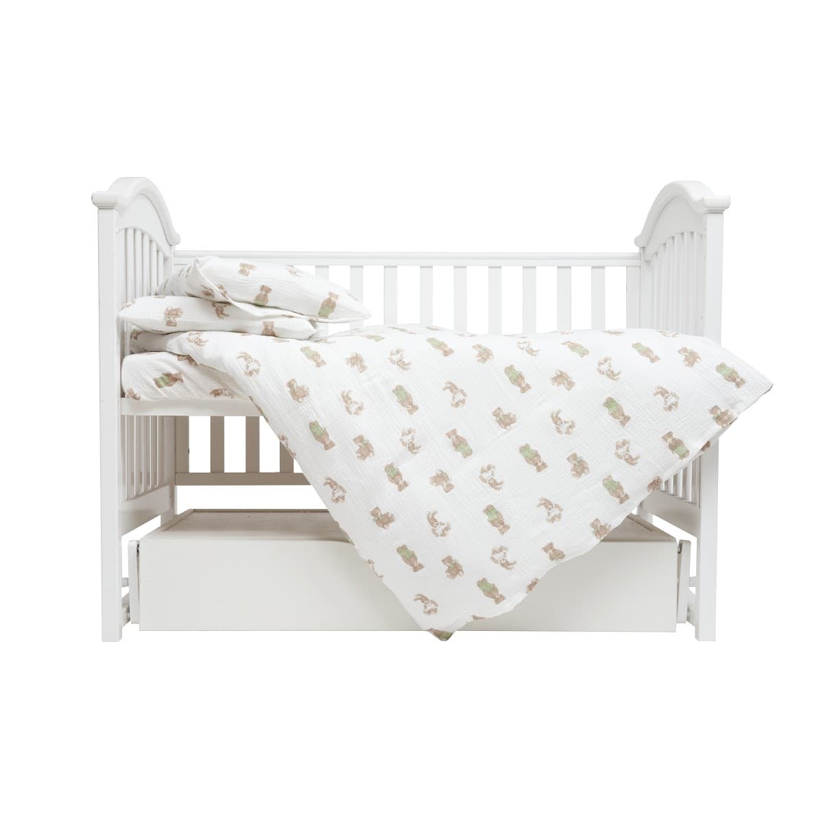 Змінний комплект Twins Muslin Print 3031-TMP-202B bear Змінний комплект Twins Muslin Print 3031-TMP-202B bear