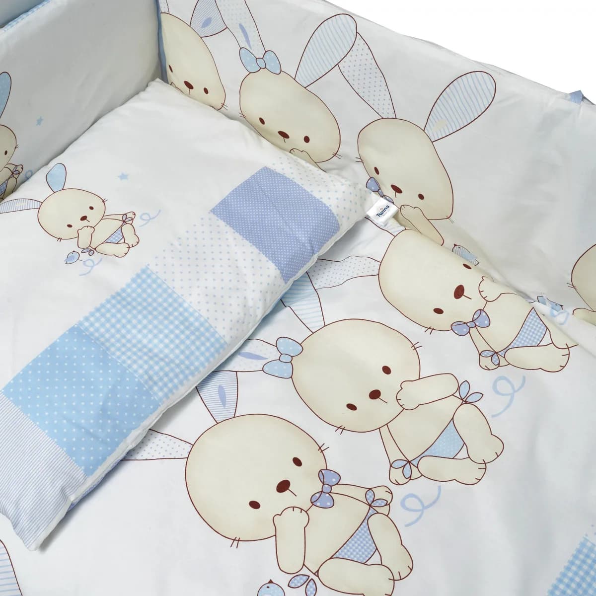Постельный комплект Twins Dolce Друзья зайчики blue 7ед 4060-D7-003 фото 2 Постельный комплект Twins Dolce Друзья зайчики blue 7ед 4060-D7-003 фото 2