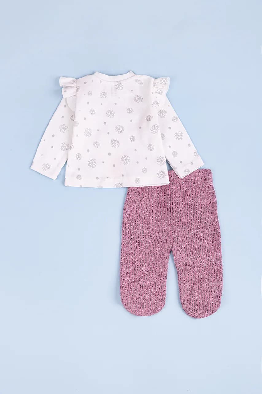 Комплект (кофта+ползунки) 50-74 For my baby 23618 -молочный фото 3 Комплект (кофта+ползунки) 50-74 For my baby 23618 -молочный фото 3