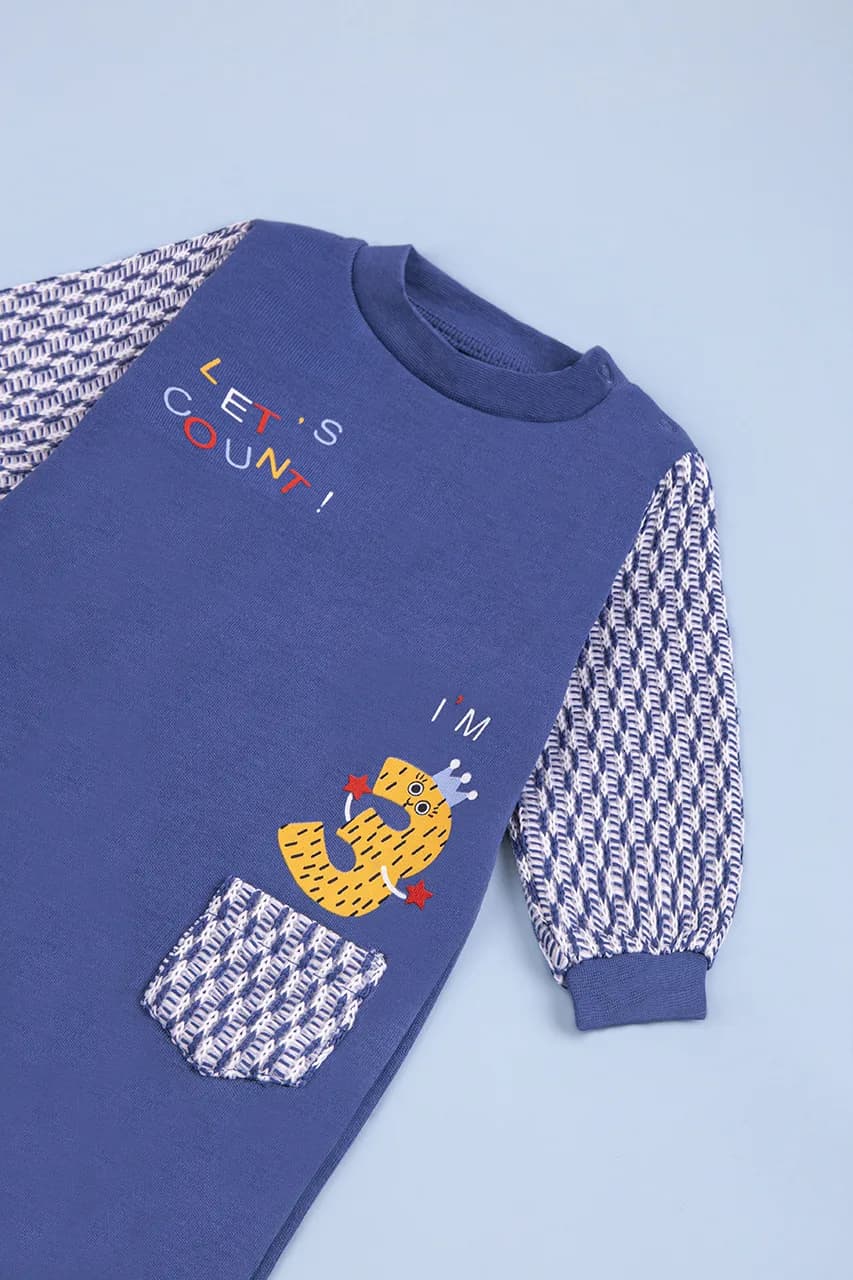Комбінезон для дітей 50-80 For my baby 23409 -синій фото 2 Комбінезон для дітей 50-80 For my baby 23409 -синій фото 2