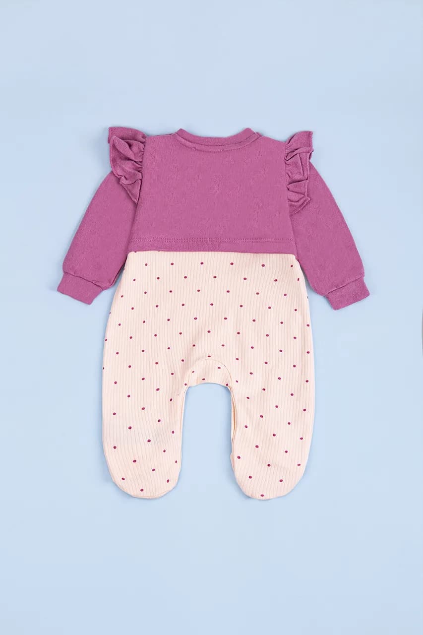 Комбинезон для детей 50-74 For my baby 23407 -сиреневый фото 3 Комбинезон для детей 50-74 For my baby 23407 -сиреневый фото 3