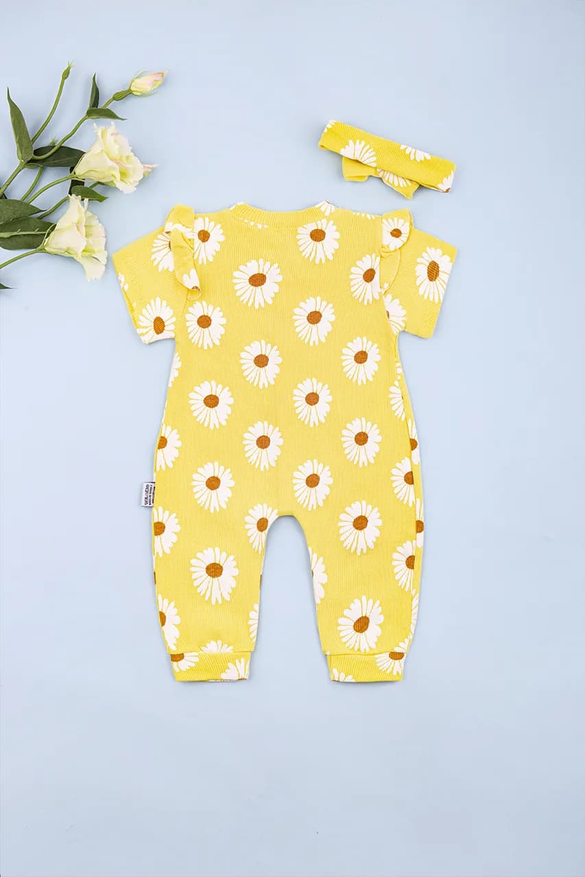 Комбинезон детский+повязка 3-12 Murat baby Avk7756 -желтый фото 5 Комбинезон детский+повязка 3-12 Murat baby Avk7756 -желтый фото 5