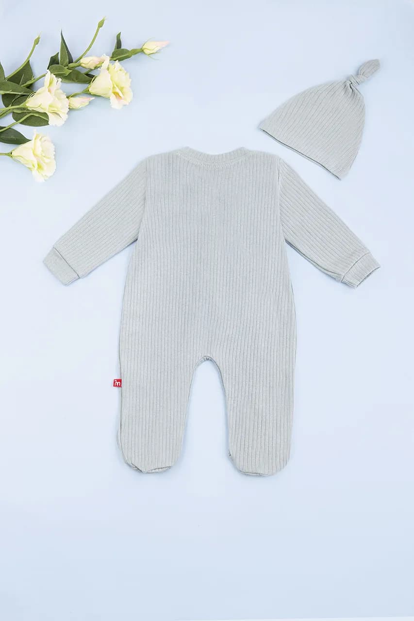 Комбинезон для детей+шапка 6-18 Murat baby 7081-зеленый фото 3 Комбинезон для детей+шапка 6-18 Murat baby 7081-зеленый фото 3