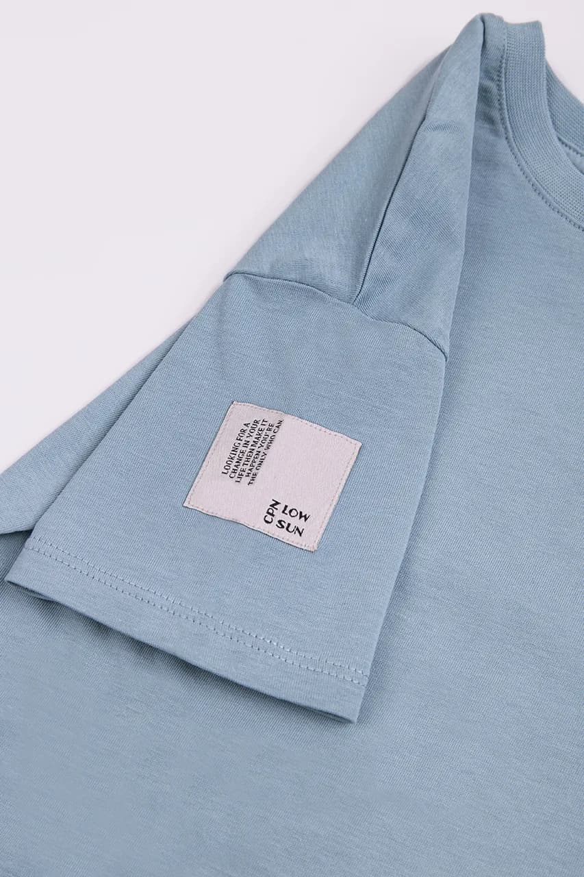 Футболка oversize мальчик 055 голубой фото 3 Футболка oversize мальчик 055 голубой фото 3