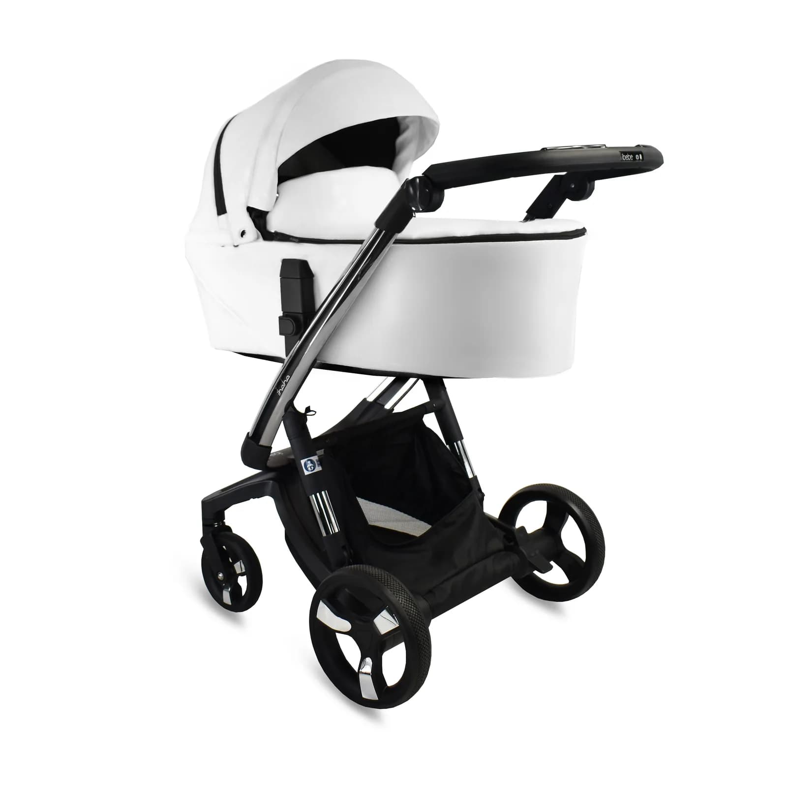 Коляска універсальна 2в1 iBebe i-stop ib-is-32 White eco Chrome фото 4 Коляска універсальна 2в1 iBebe i-stop ib-is-32 White eco Chrome фото 4